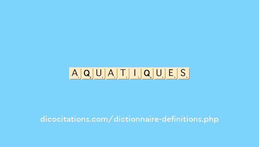 aquatiques aquatiques