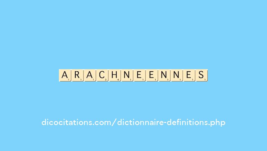 arachneennes arachneennes