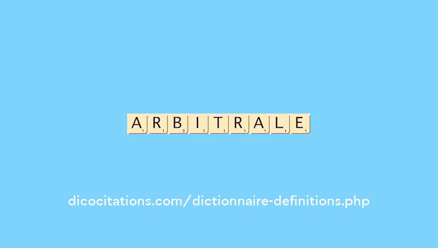 arbitrale arbitrale