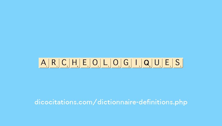 archeologiques archeologiques