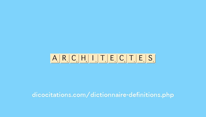 architectes architectes