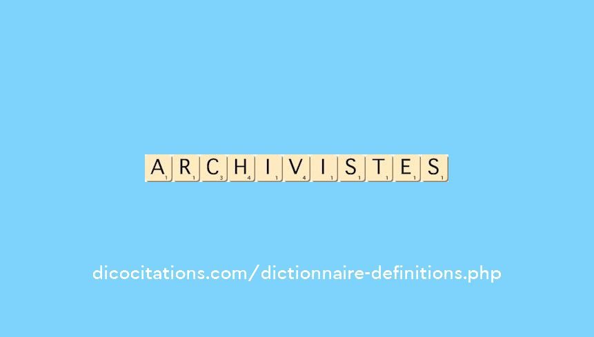 archivistes archivistes