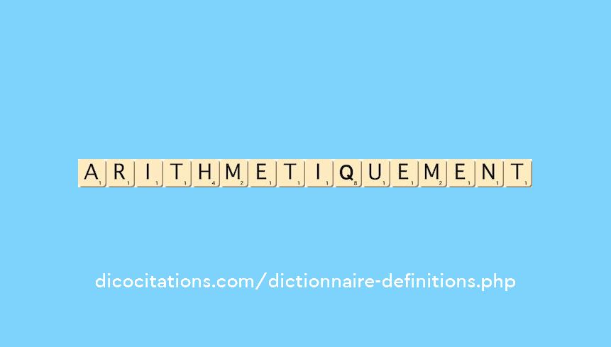 arithmetiquement arithmetiquement