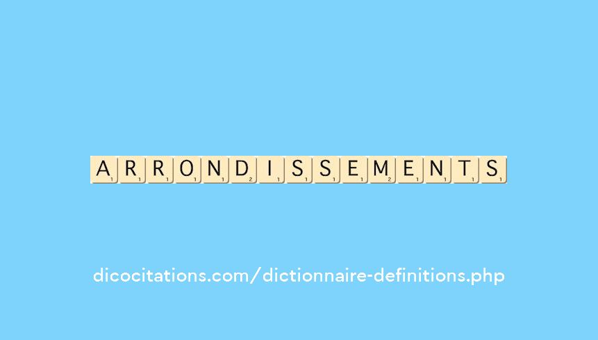 arrondissements arrondissements