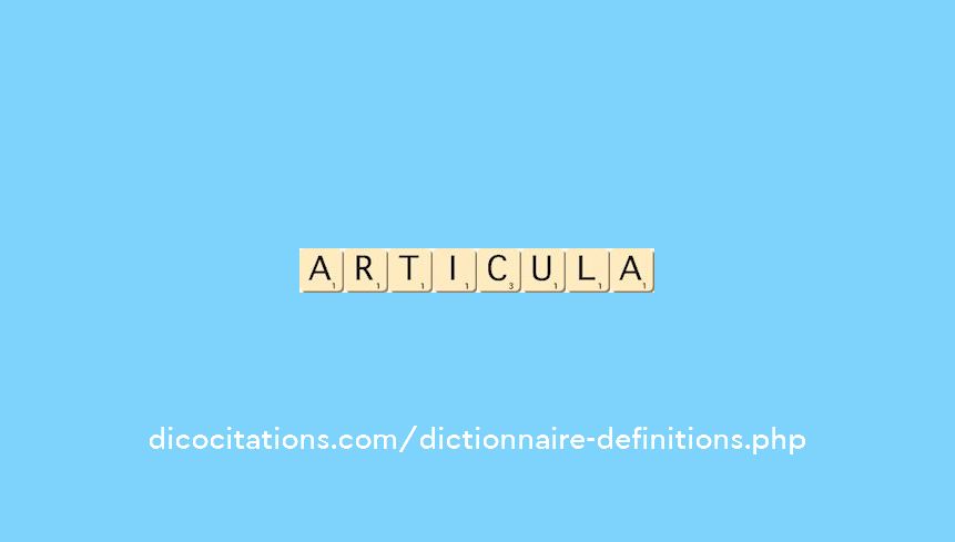 articula articula