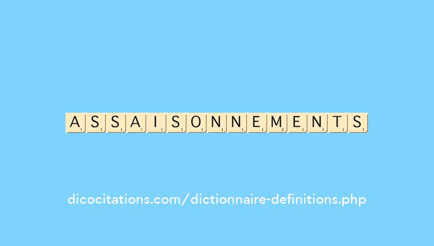 assaisonnements assaisonnements