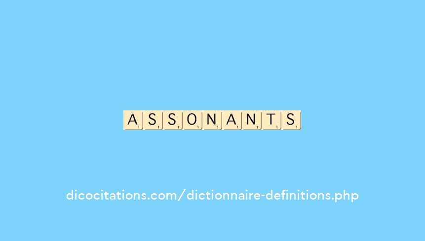 assonants assonants
