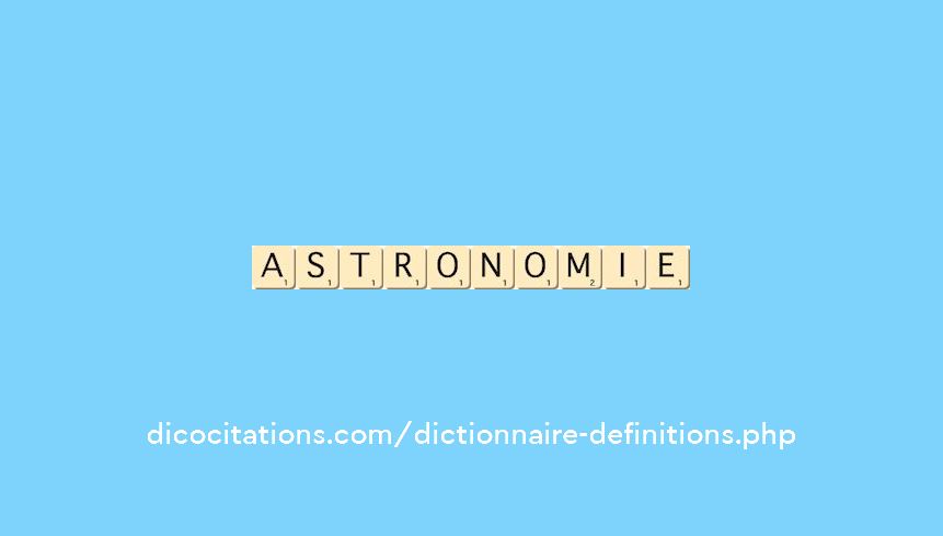 astronomie