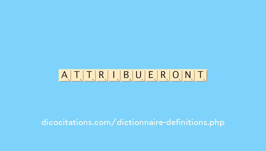 attribueront attribueront