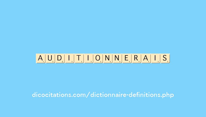 auditionnerais auditionnerais