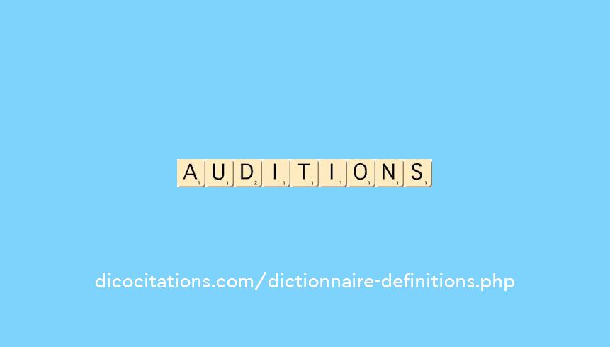 auditions auditions