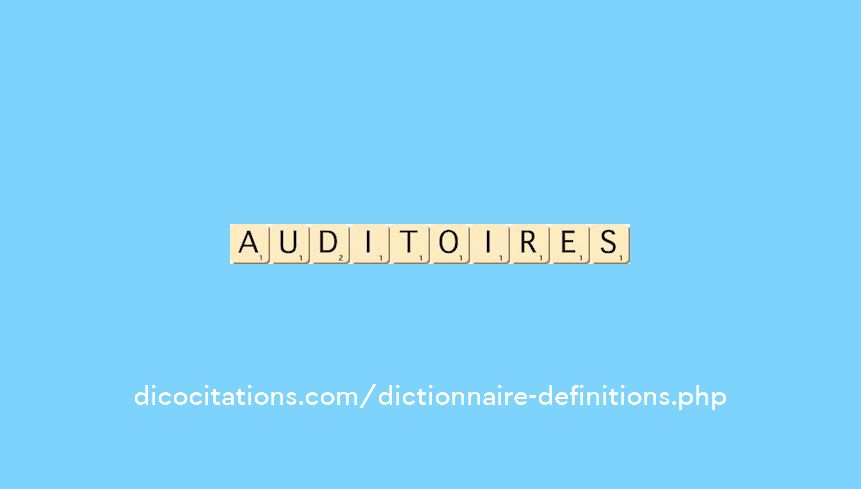 auditoires auditoires