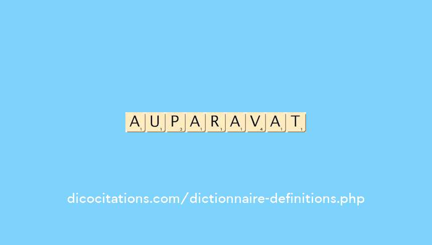 auparavant
