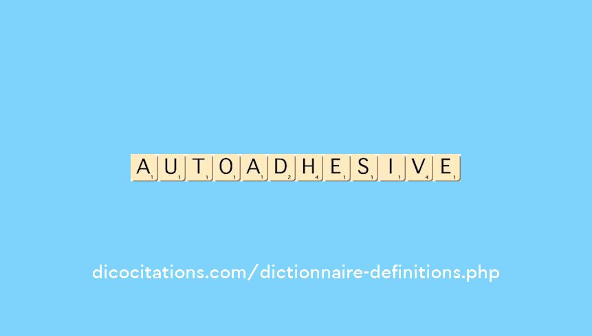 auto-adhesive auto-adhesive