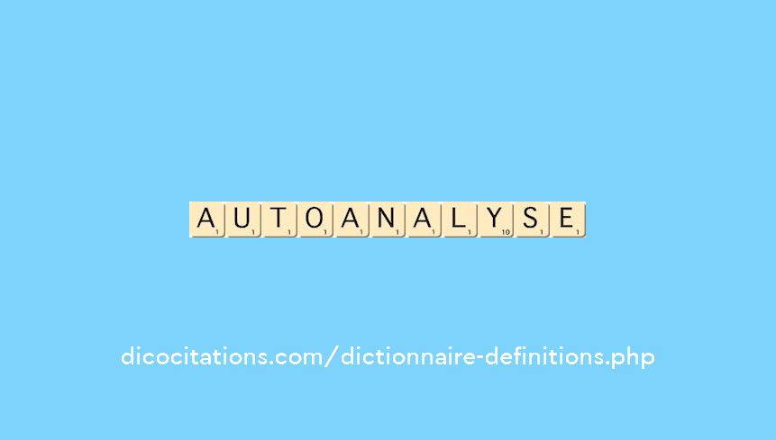 auto-analyse auto-analyse