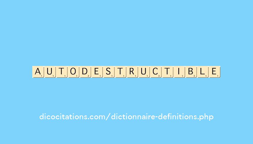 autodestructible autodestructible