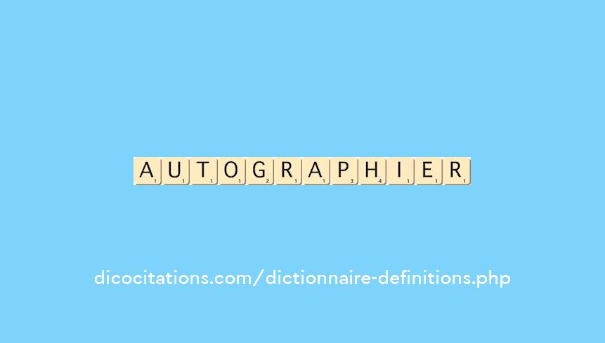 autographier autographier