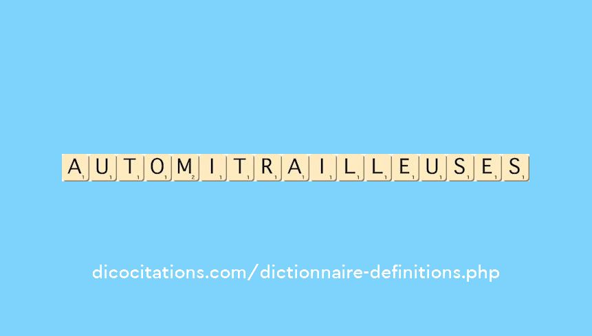 automitrailleuses automitrailleuses