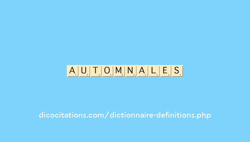 automnales automnales