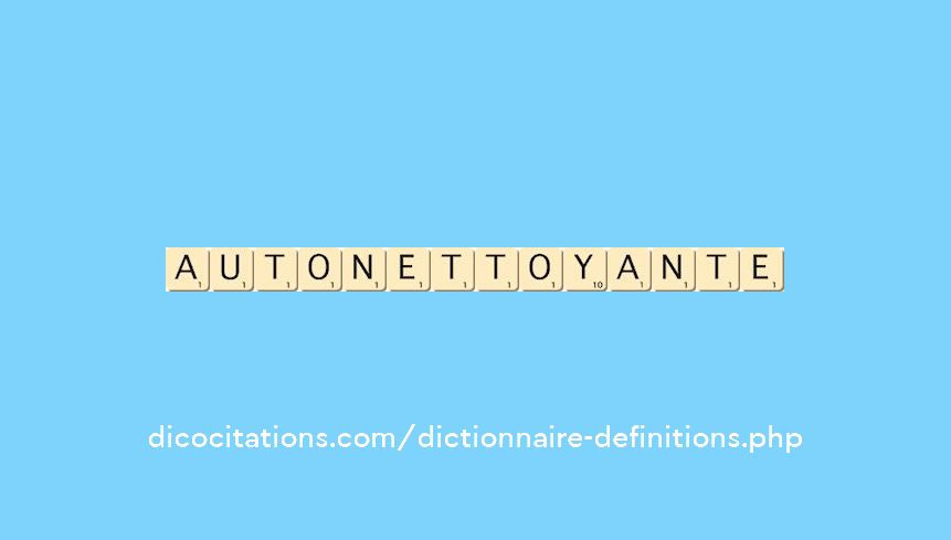 autonettoyante autonettoyante