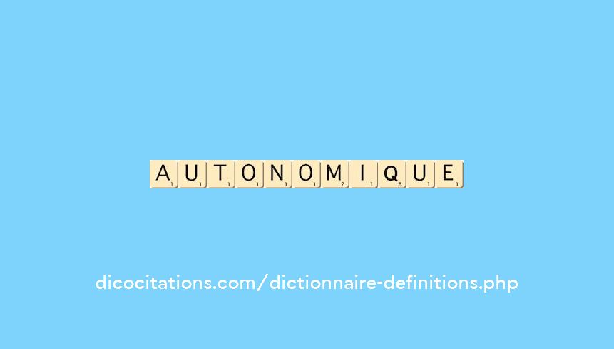 autonomique autonomique