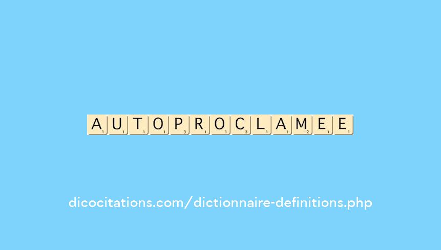 autoproclamee autoproclamee
