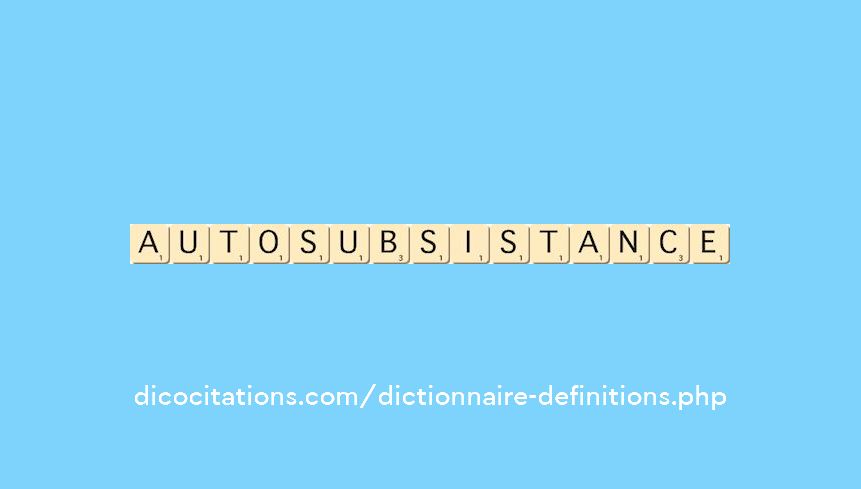 autosubsistance autosubsistance