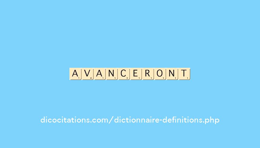 avanceront avanceront