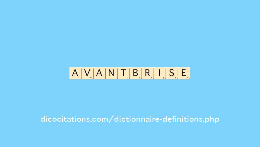 avant-brise