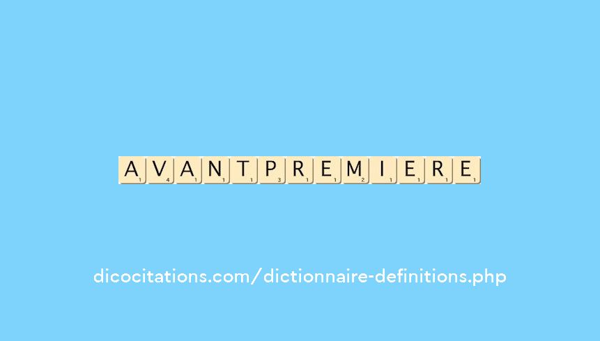 avant-premiere avant-premiere