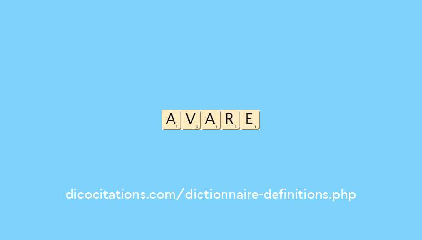 avarice