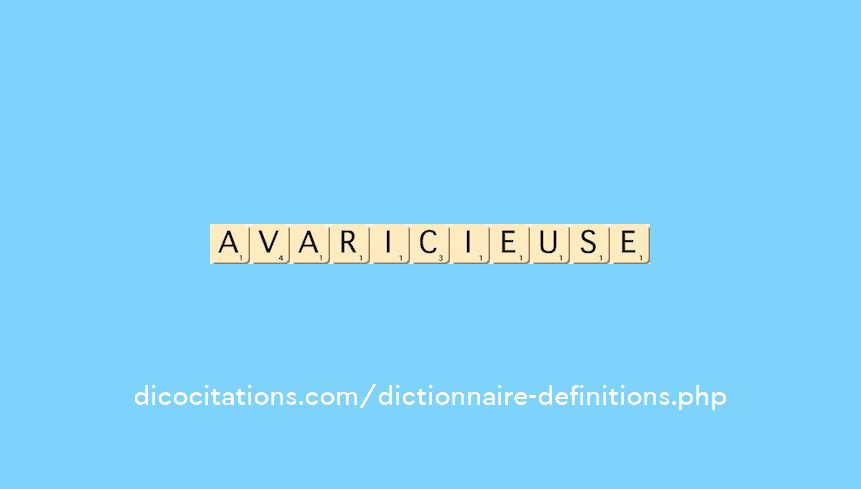 avaricieuse avaricieuse