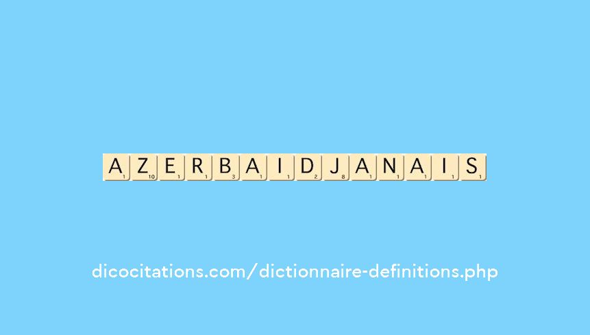 azerbaidjanais azerbaidjanais