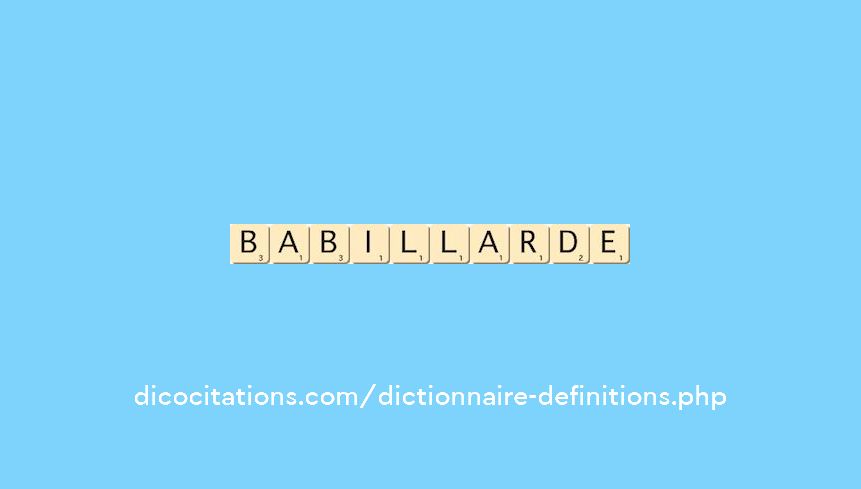 babillarde babillarde