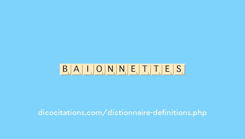 baionnettes baionnettes