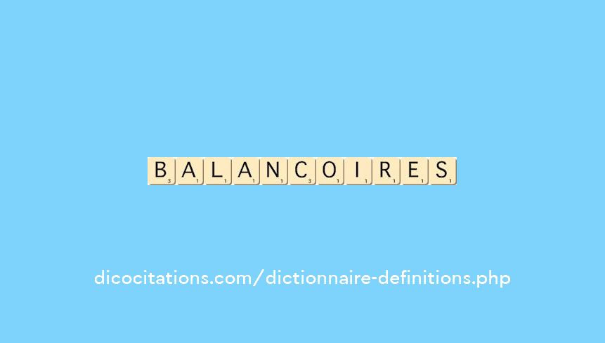 balancoires balancoires