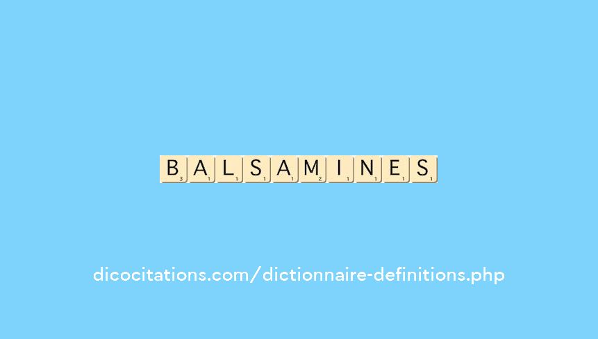 balsamines balsamines