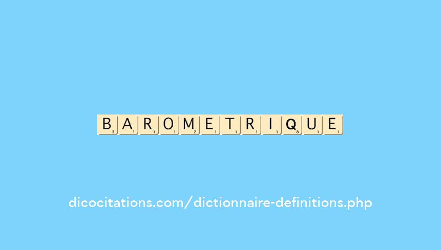 barometrique barometrique