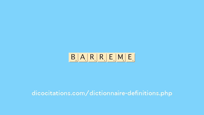 barreme barreme