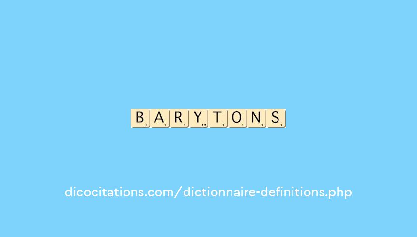 barytons barytons