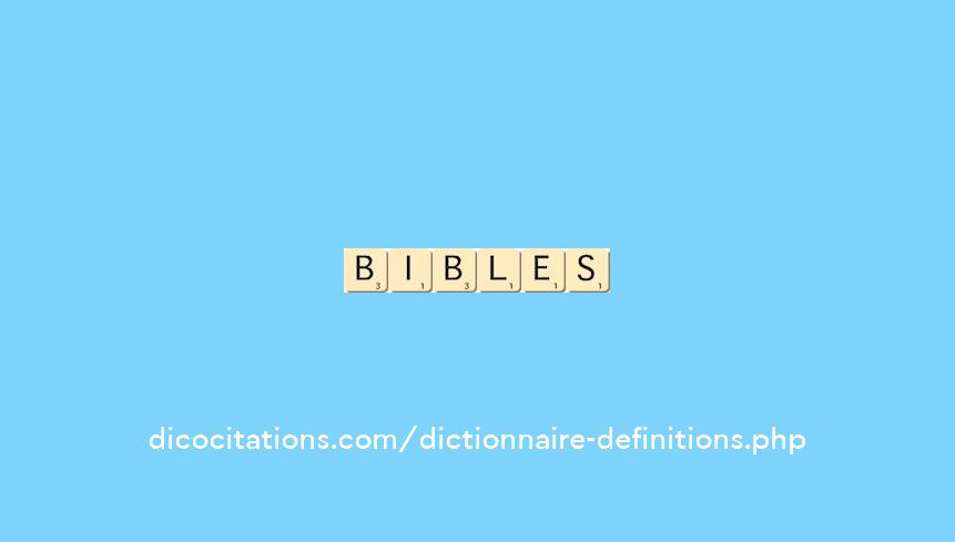 bibles bibles