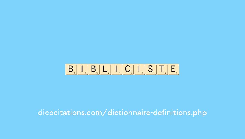 bibliciste