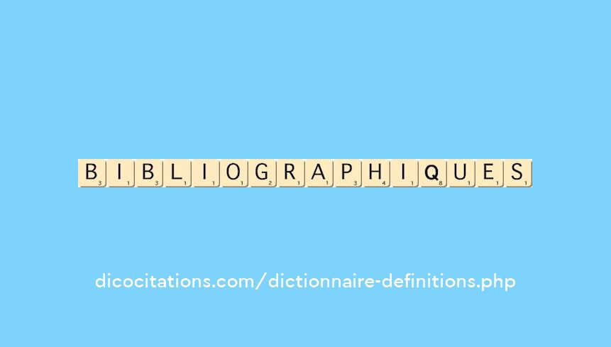 bibliographiques bibliographiques