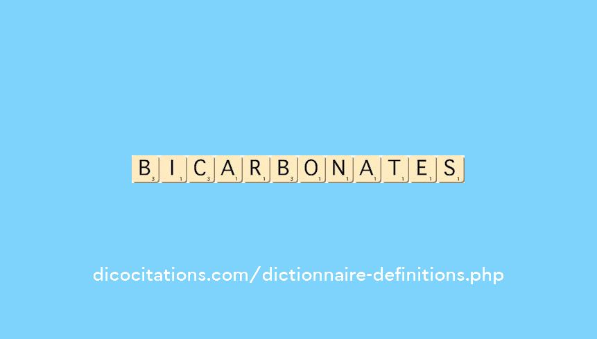bicarbonates bicarbonates