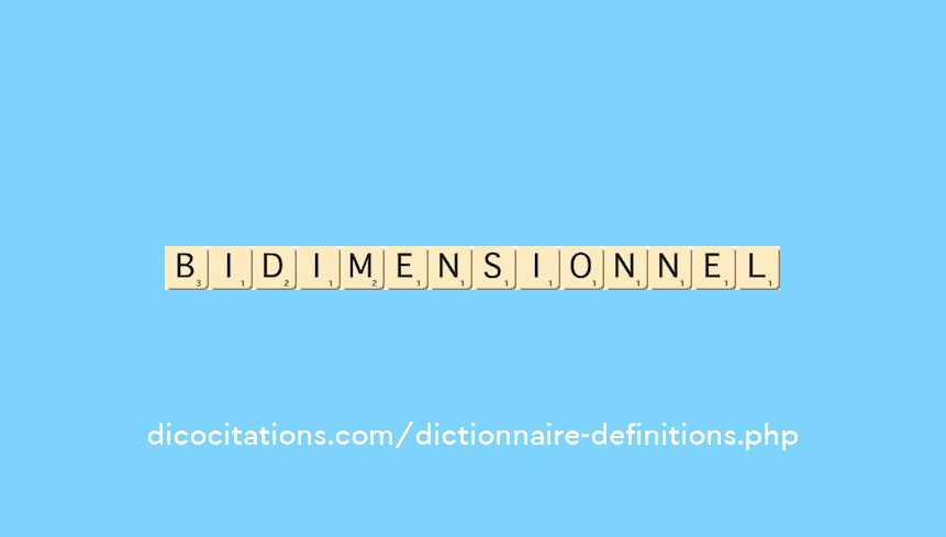 bidimensionnel bidimensionnel