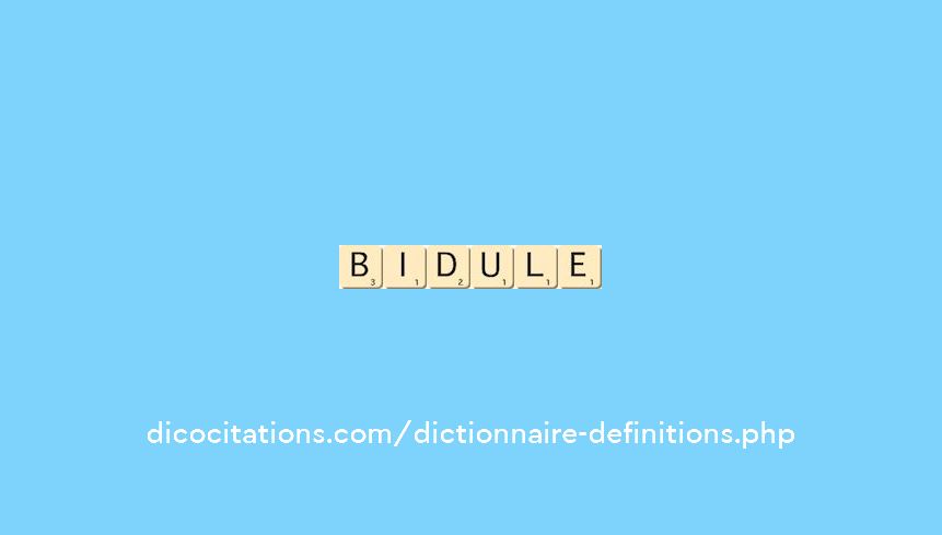 bidule bidule