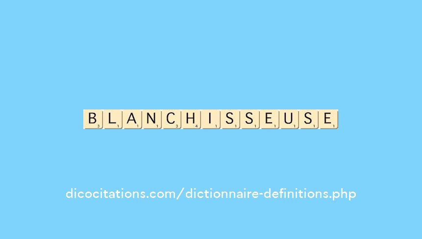 blanchisseuse blanchisseuse