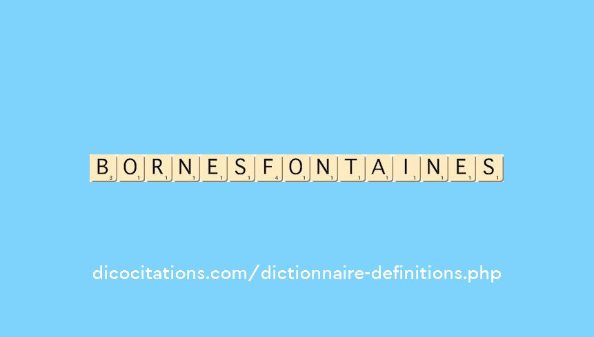 bornes-fontaines
