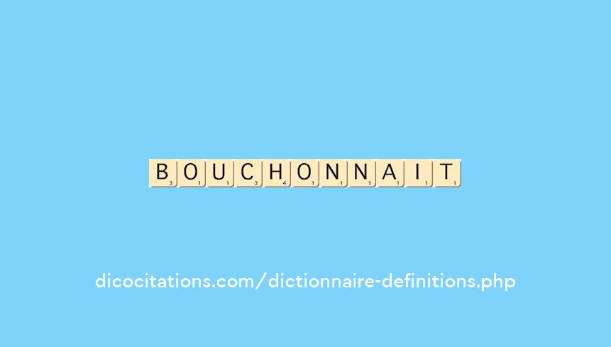bouchonnait bouchonnait