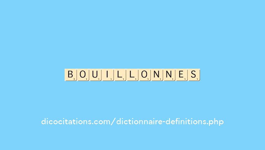 bouillonnes bouillonnes